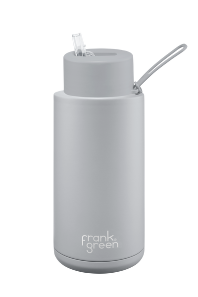 HARBOUR MIST Frank Green 34oz/1000ml/1 litre Ceramic Re-useable Bottle (straw lid)