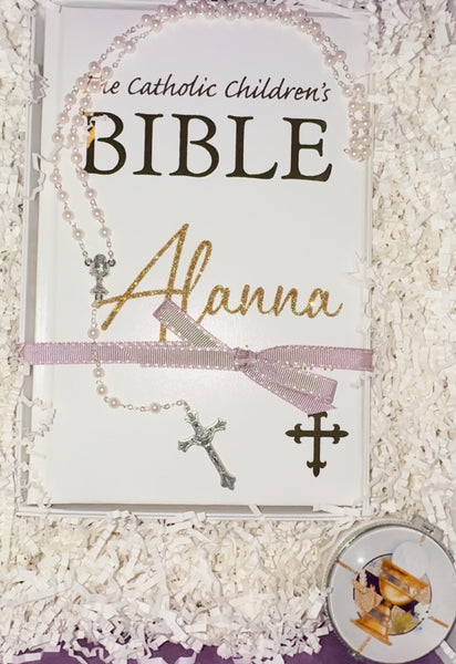 Personalised Children's Catholic Bible - Gift Box Set