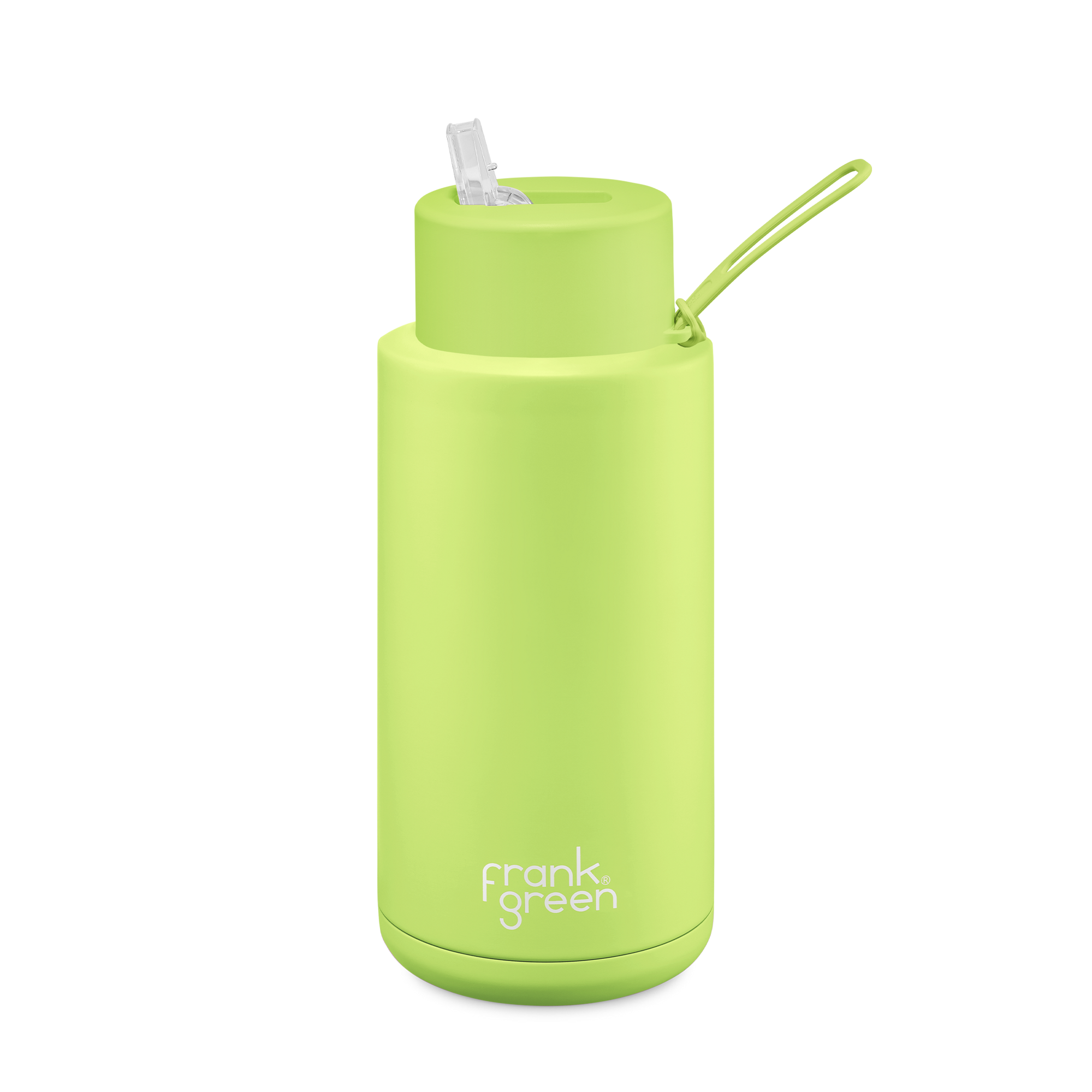 PISTACHIO GREEN Frank Green 34oz/1000ml/1 litre Ceramic Re-useable Bottle (straw lid)