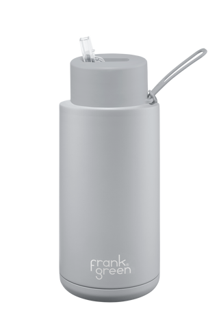 HARBOUR MIST Frank Green 34oz/1000ml/1 litre Ceramic Re-useable Bottle (straw lid)